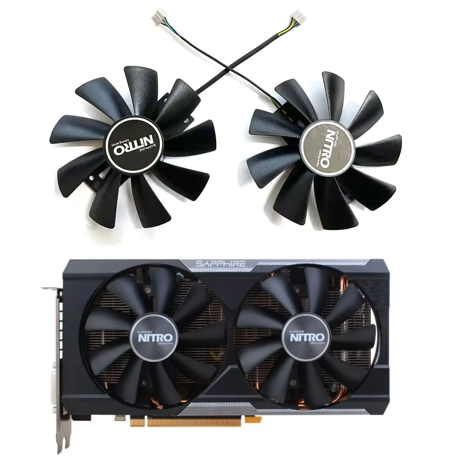 NEW 98MM 4PIN GAA8B2U DC 12V 0.45A suitable for Sapphire Radeon R9 380 380X NITRO Videokaart driver fan