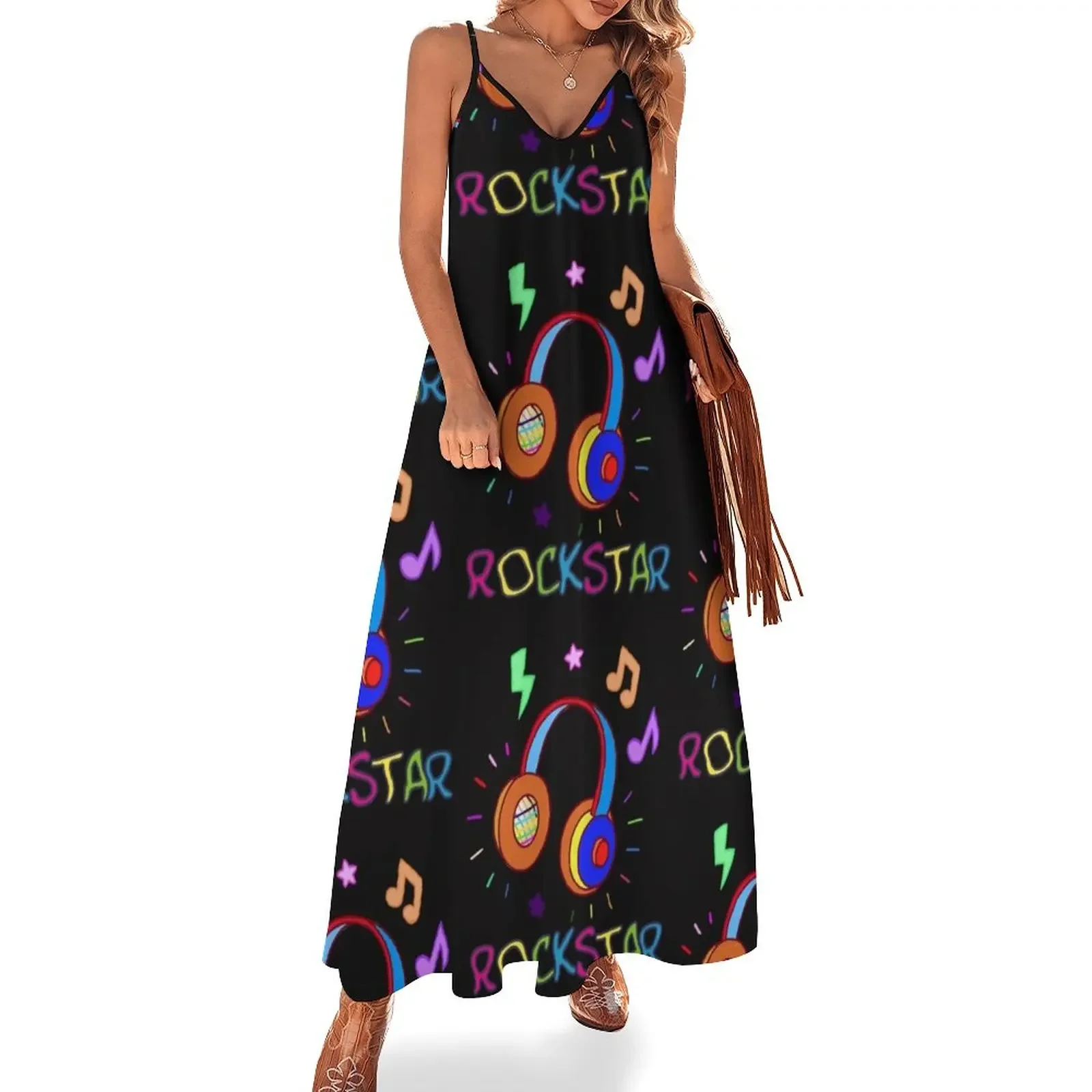 

Rockstar Sleeveless Dress women's evening dresses women formal occasion dresses summer dresses women 2024