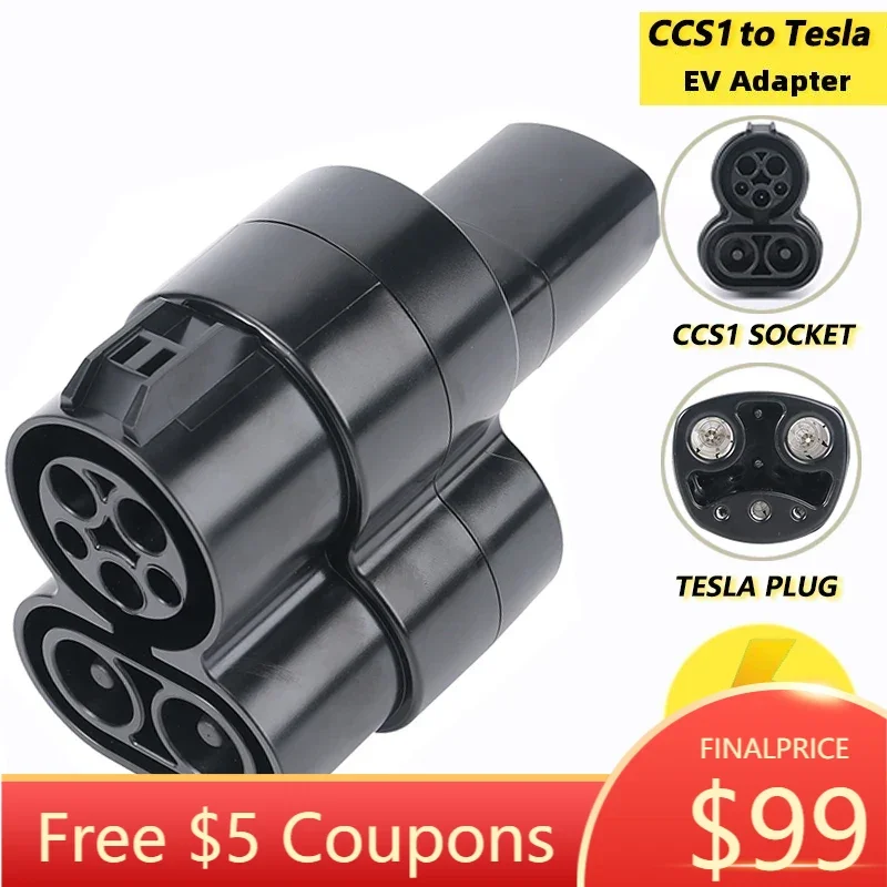 

CCS1 TO TESLA EV Adapter for US Tesla Model S/X/3/Y Super Charger Combo Type 1 to 250A