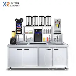 Milk Tea Equipment Bubble Tea Working Station Milk Tea Juice Bar Counter For Sale