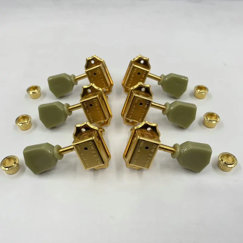 

Golden Color Vintages Acoustic Guitar Machine Heads 9MM L3R3 One Set for Electric Guitar Tuner Key Replace and DIY EPI Genuine