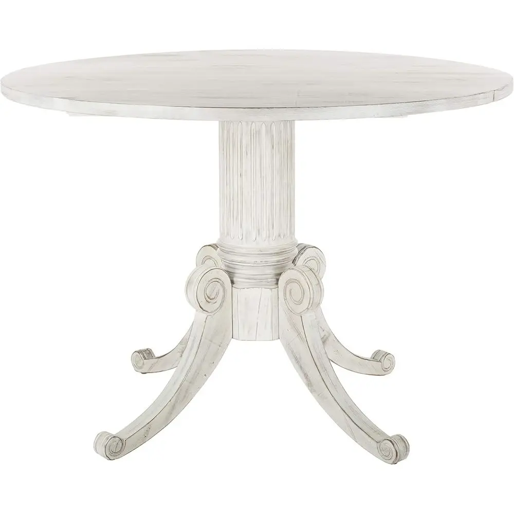 

Home orest Traditional Antique White Drop Lea Dining Table