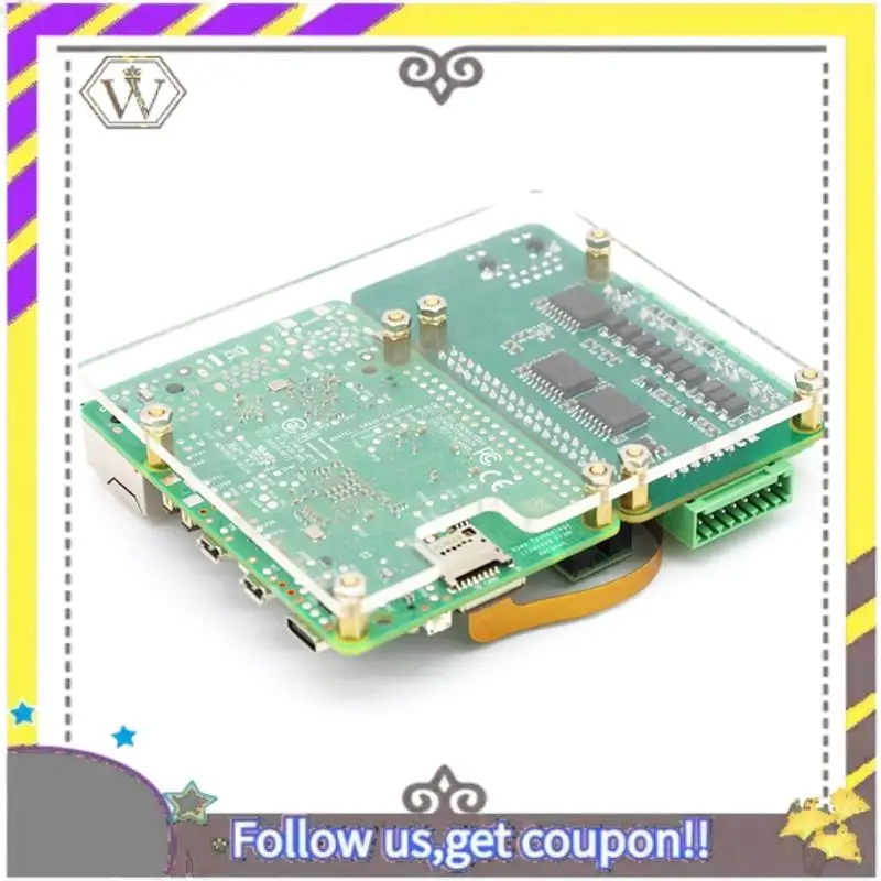 

Новинка для Raspberry Pi 5 Pcie к RJ45, плата адаптера Gigabit Ethernet CAN/RS485/RS232, интерфейс Plug And Play