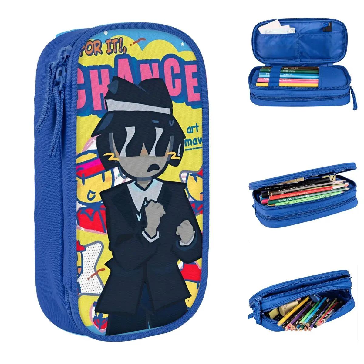 pizza-elliot-e-chance-abandonado-caixa-de-lapis-escola-casos-menino-menina-dupla-camada-padrao-papelaria-organizador