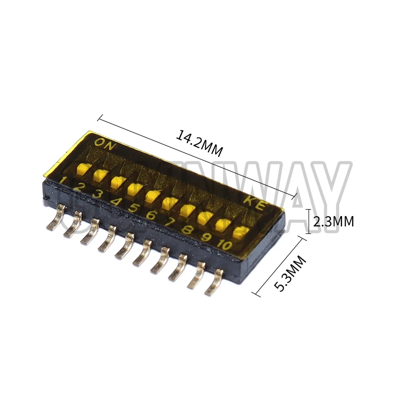 5PCS SMD SMT Slide Type Switch 1P 2P 3P 4P 5P 6P 8P 10P 1.27mm Position Way DIP Black Pitch Toggle Switch Black Snap Switch