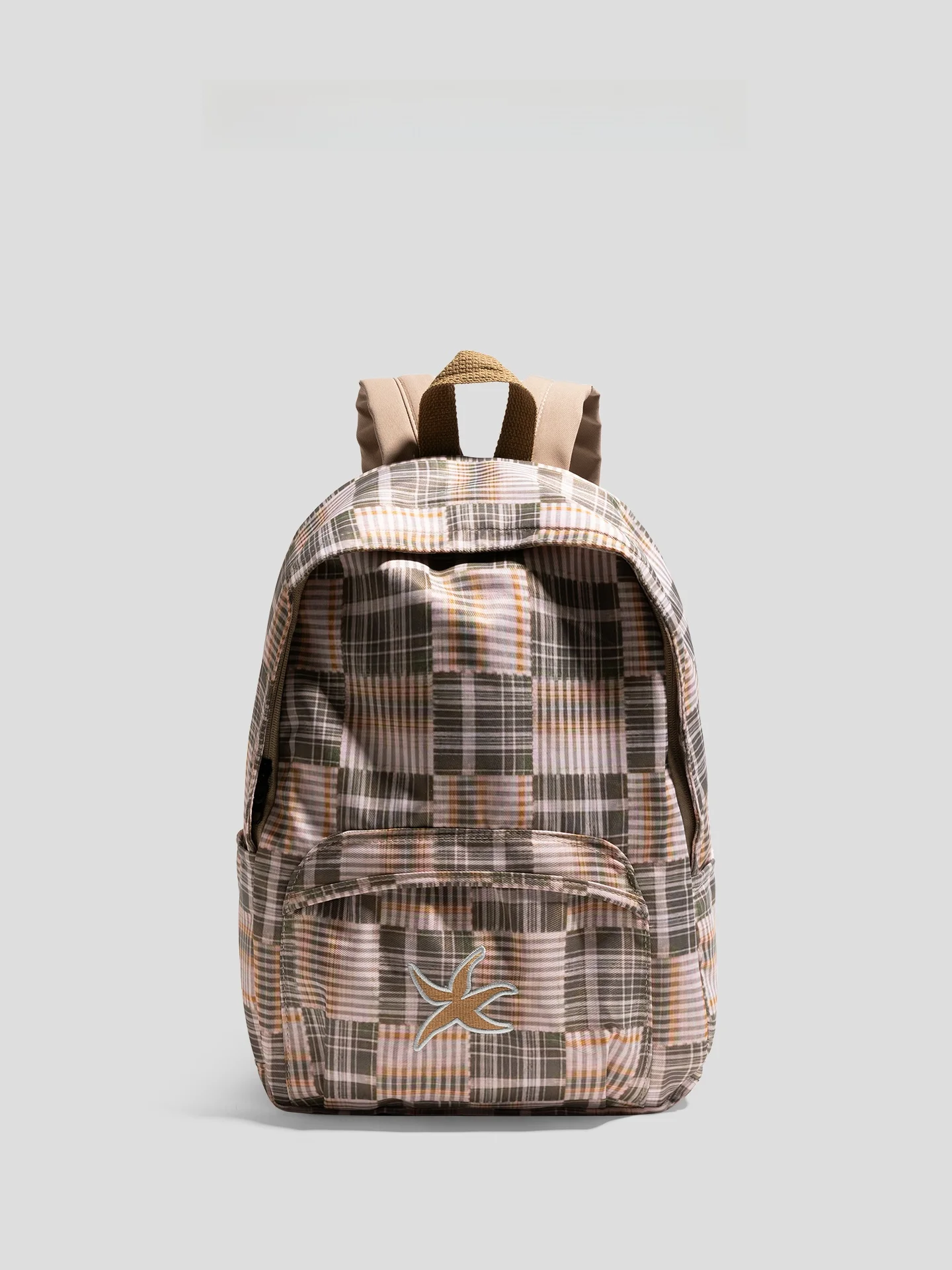 faye-kaiean-retro-plaid-large-capacity-backpack-soft-polyester-commuter-bag-with-water-bottle-holder-youth-unisex-bag