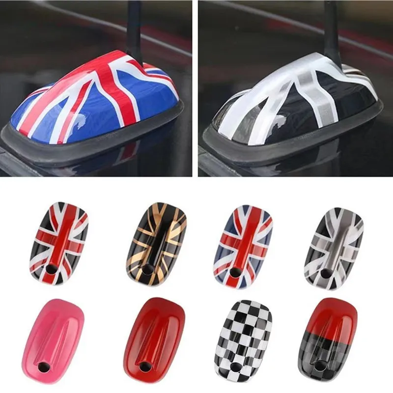 

UNION JACK ABS Car Antenna Aerials Base Case Cover Trim Sticker For MINI Cooper S JCW F55 F56 Exterior Decoration Accessories