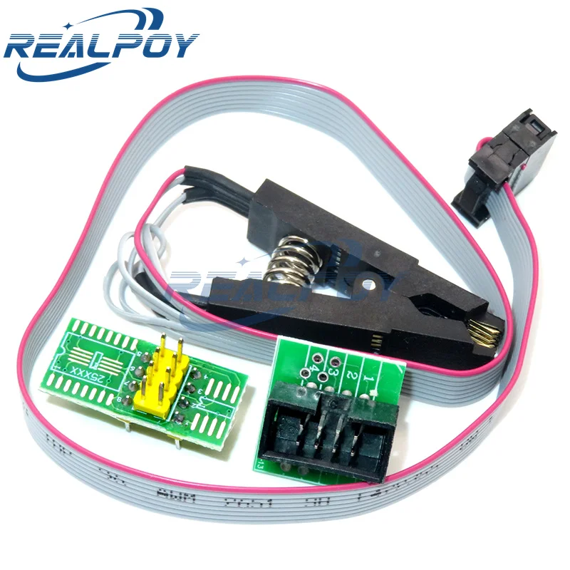 Módulo programador USB CH341A 24 25 Series EEPROM Flash BIOS + Clip de prueba SOIC8 SOP8 + adaptador de 1,8 V + KIT de bricolaje de adaptador SOIC8