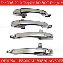 4589009AH 5065801AG 5065800AG Front Rear Left Right Chrome Exterior Door Handles For 2005-2010 Chrysler 300 300C Dodge Magnum