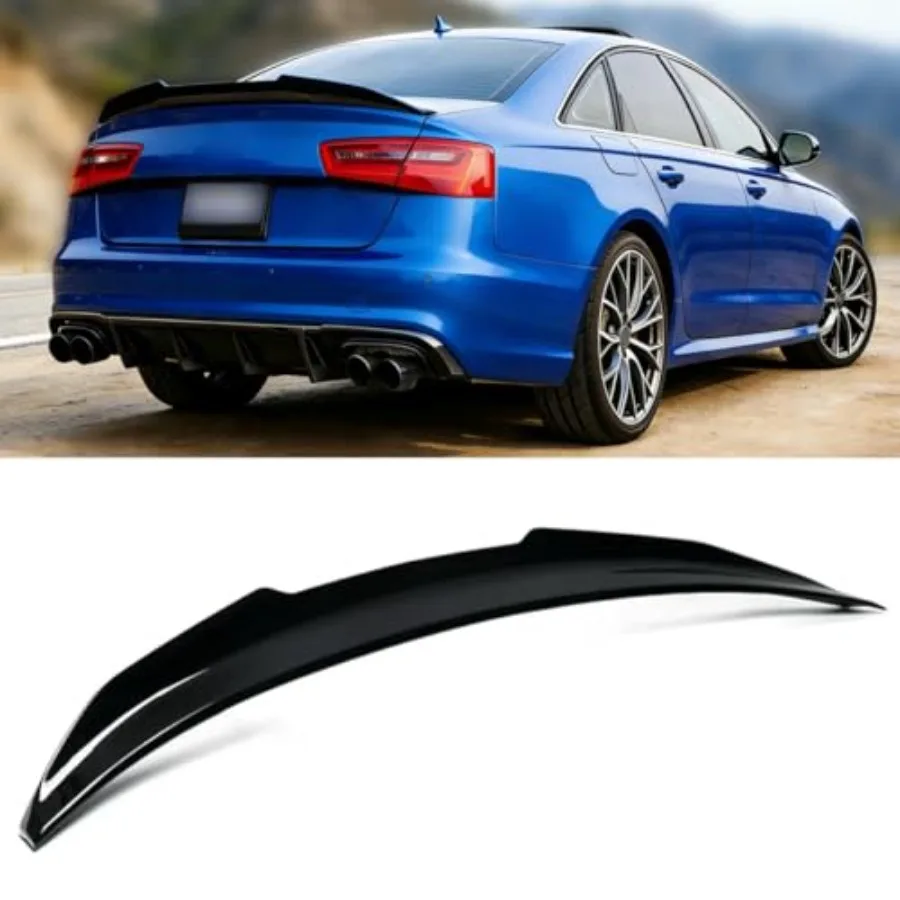 

Задний спойлер (антикрыло) для Audi A6 C7 2012-2018, глянцевый черный, в стиле PSM, тип «утиный хвост», для багажника, внешний, на крышку багажника, сплиттер