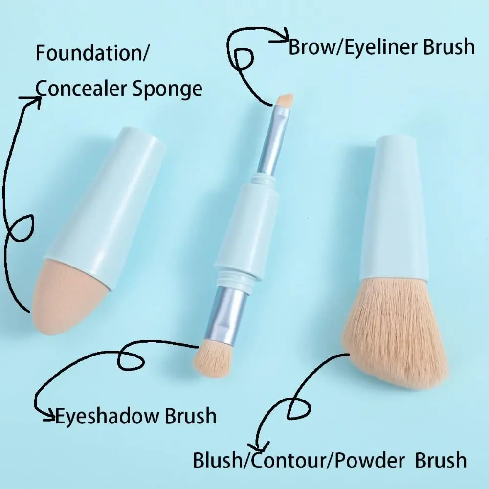 Portable Multitasker Beauty Tools Makeup Brush Set Detachable Make Up Brushes Makeup Brushes