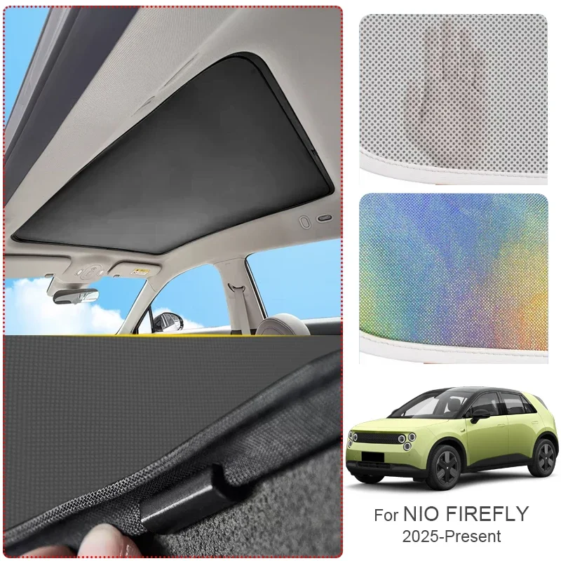 Car Sunroof Sunshade Cover Colorful Ice Nano Heat Insulation Skylight Anti-UV Auto Accessories For NIO FIREFLY 2025-Present