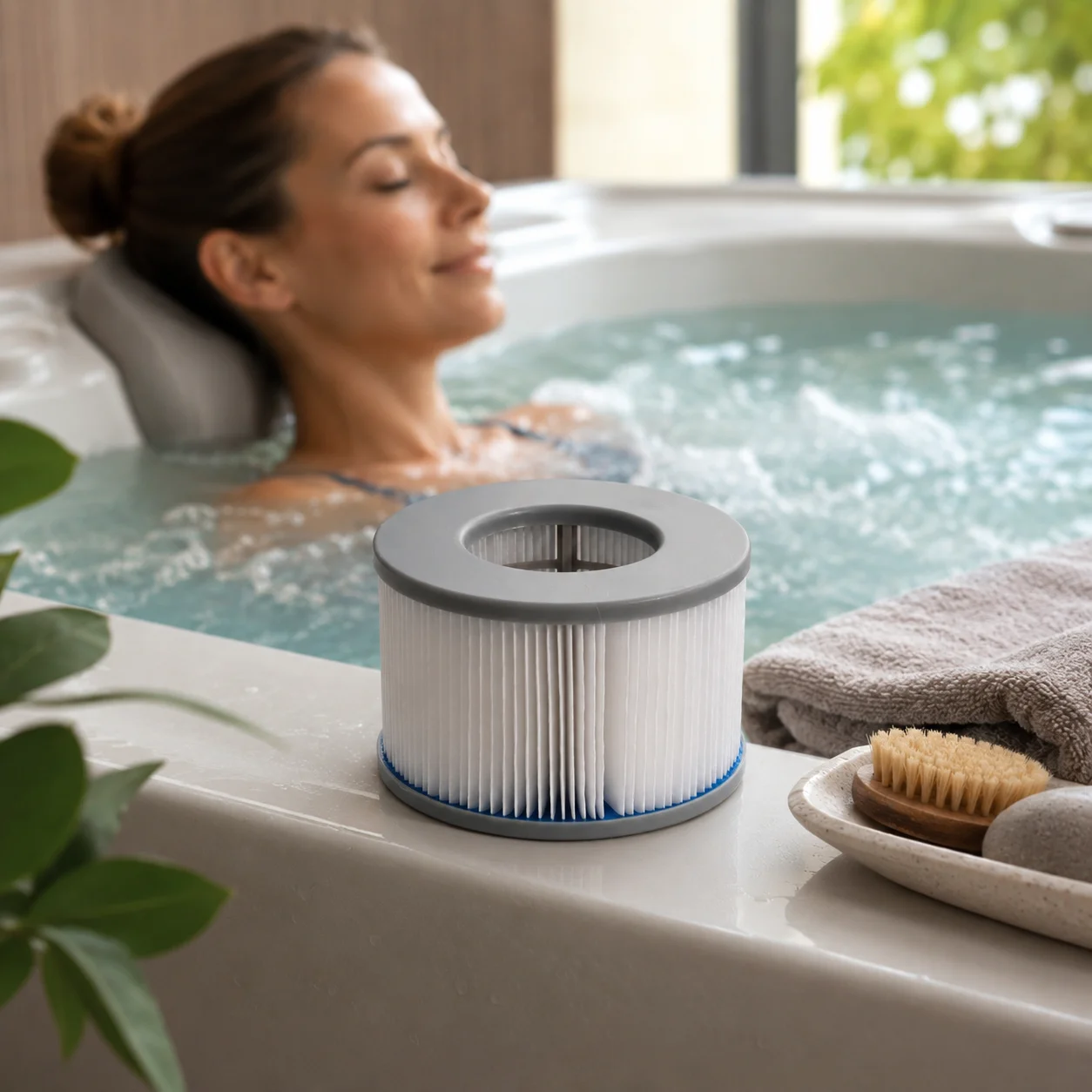 2–8 Stück Schwimmbadfilter für MSPA aufblasbare Whirlpool-Spa-Badewanne, Wasserfilterkartusche, Pumpen-Ersatzset, M-Spa-Schwimmbad – Detail 9