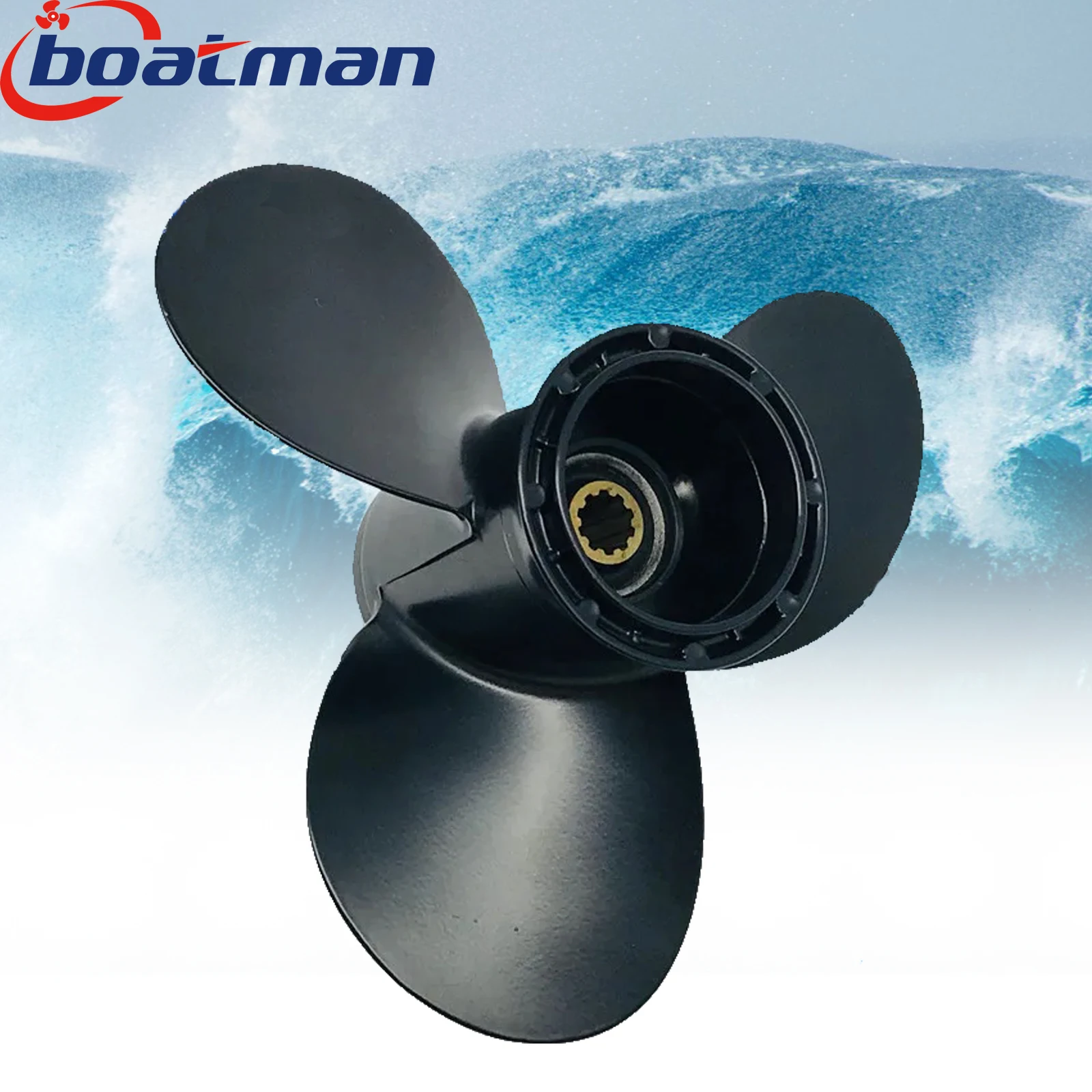 For Suzuki 8HP 9.9HP 15HP 20HP   Outboard Propeller 9 1/4x7 Boat Moto Aluminum 10 Tooth Spline Engine Part 58100-89L00-019