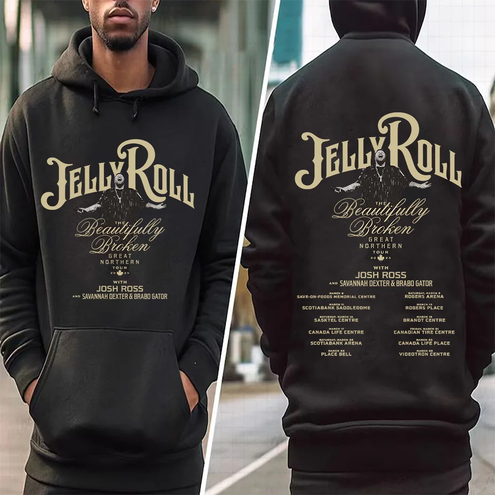 Jelly Roll The Beautifully Broken Tour 2025 Hoodies Reaper7man New Pullovers Metal Hip Hop Men Sweatshirt Fashion Unisex Clothes