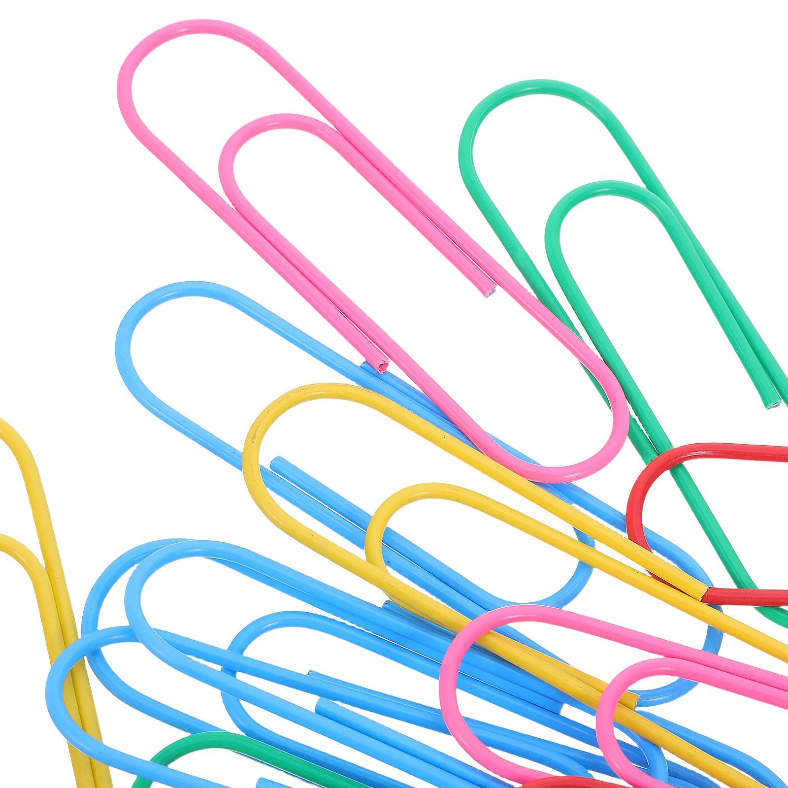 100Pcs Metal Paper Clips Heavy Duty Large Colorful Clips for Office School Document Organizing Multicolored Jumbo Coated