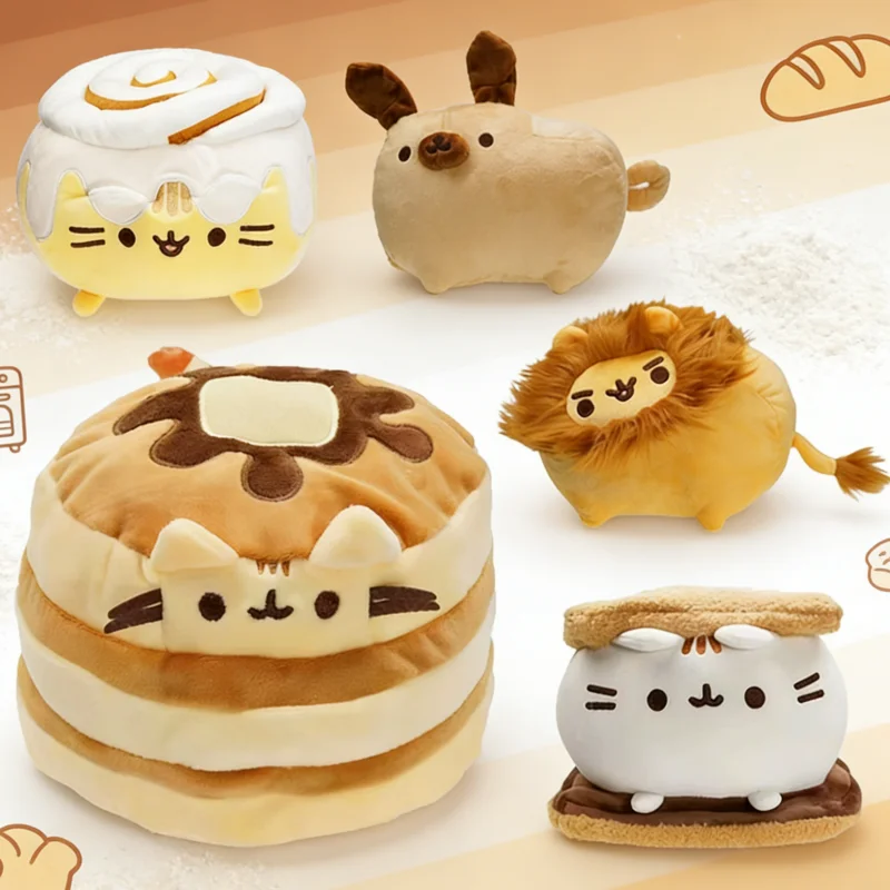 

Плюшевая игрушка Pusheen 15 см: Кот-бургер, кот-сэндвич, мягкая игрушка для дома, спальни, декора рабочего стола, коллекционный подарок