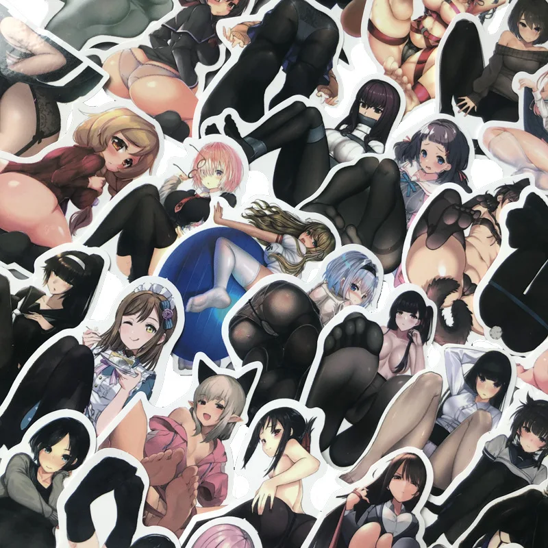 100Pcs Adult Anime Sexy Hentai Stickers Waifu Cool Decal for Car Phone Motorcycle Wall Luggage Laptop Kawaii Sticker