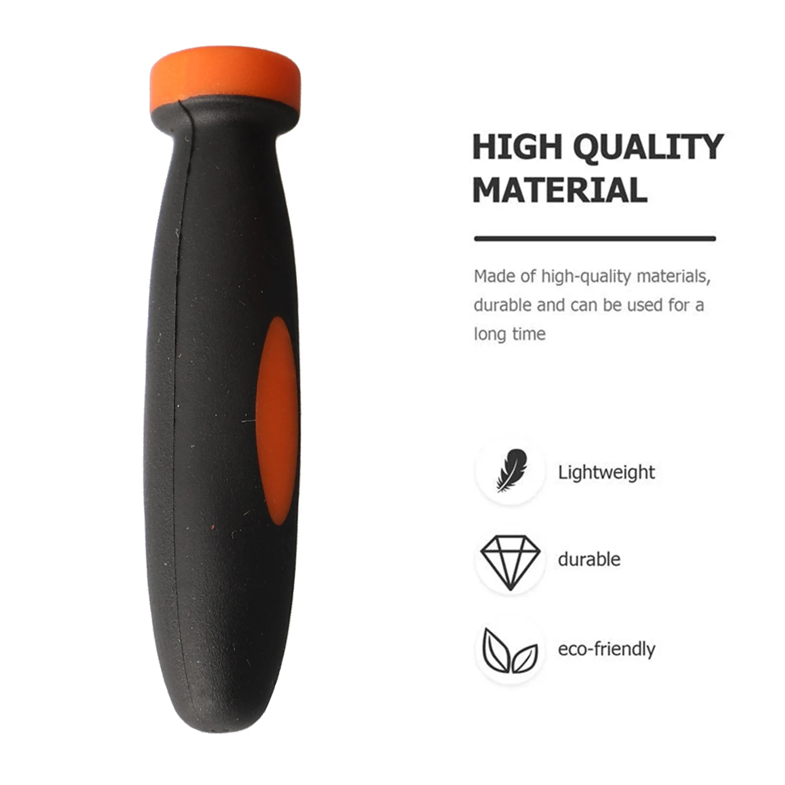 

Rubber Files Handles Handles File Home Replacements Rubber Smooth 2.36Inch Accessories Black+Orange High Quality