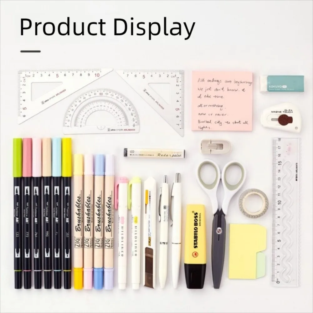 

Large-capacity Folding Pencil Case Double-layer Simple Pen Storage Bag Zipper Portable Student Stationary Boxes Study Supplies