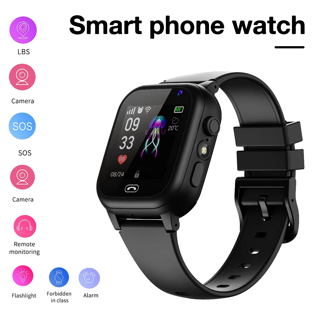 New Children's Smart Watch SOS Phone Watch Smartwatch For Kids With Sim Card Photo Waterproof IP67 Kids Gift