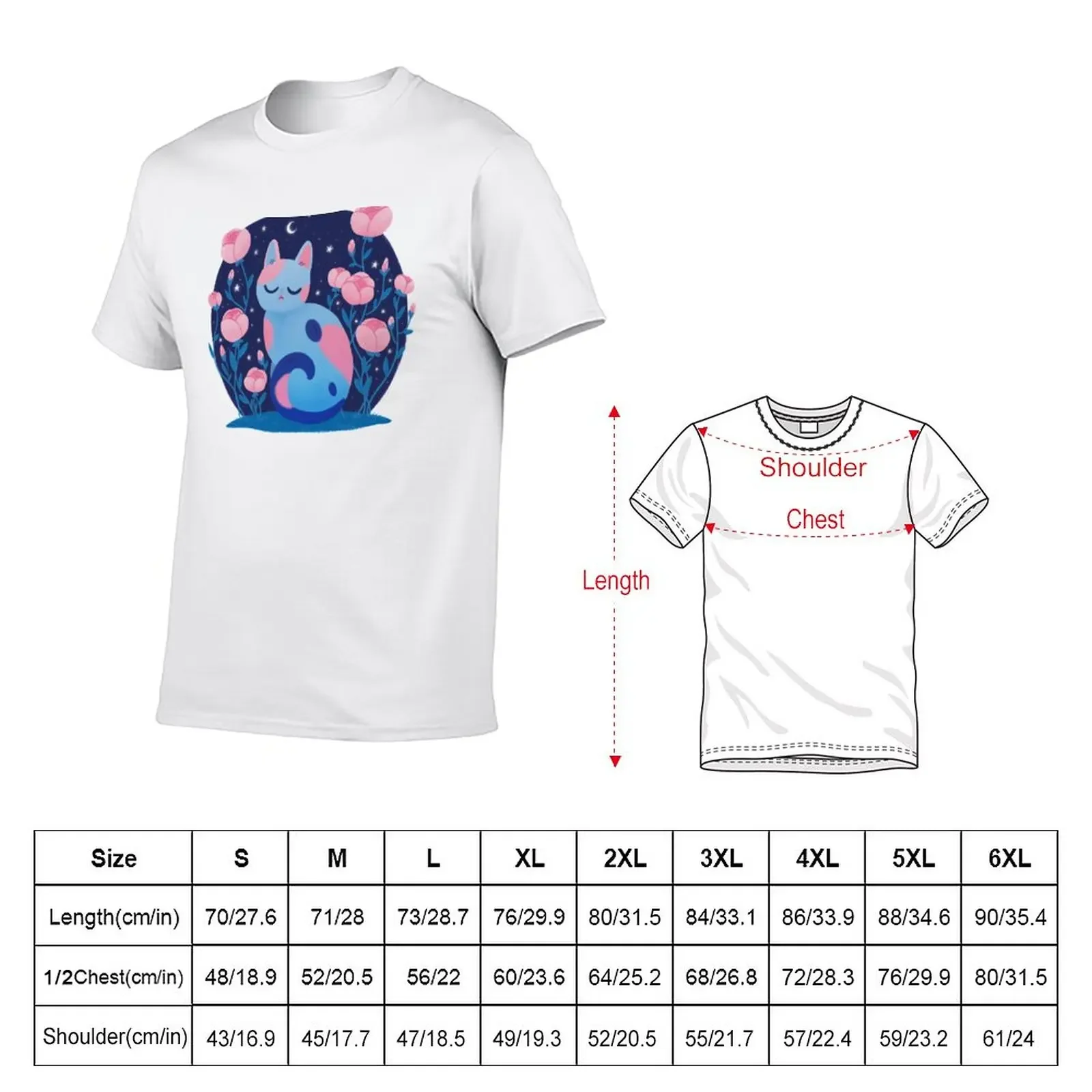 New Peony cat T-Shirt shirts graphic tees customized t shirts quick drying t-shirt mens plain t shirts