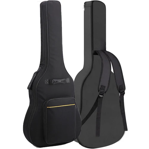 Imagen 2 del producto Bolsa para guitarra acústica de 36/39/41 pulgadas, acolchado de esponja grueso, correa de hombro resistente al agua, funda para guitarra eléctrica/bajo a prueba de polvo