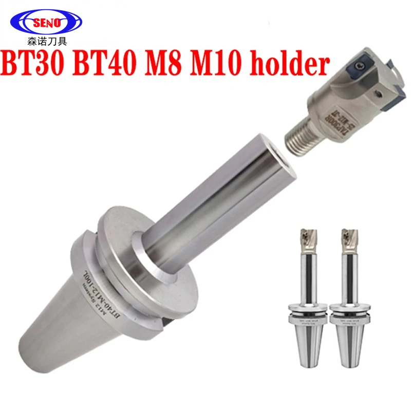 SENO BT40 BT30 M8 M10 M12 M16 G2.5 Thread Cutter Head Tool Holder Seismic Changeable Tools for Cnc Machine Mill BT30-M8 Shanks