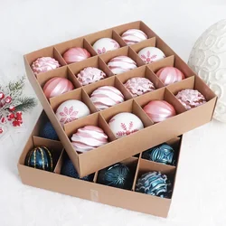 Christmas Ball Decoration 6cm 16pcs Pink White Red Baubles Christmas Tree Hanging Pendant For 2025 Home Navidad Noel Xmas Party