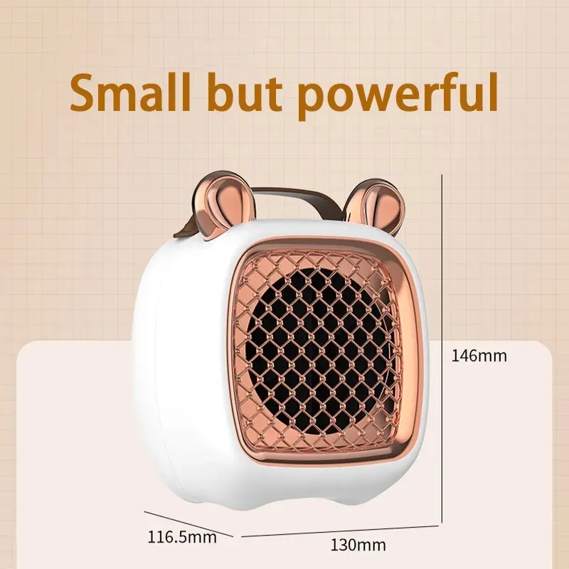 Electric Heater Mini Portable Intelligent Air Heater Reduced Wind Noise Home Heating Warmer Fan Intelligent Constant Temperature