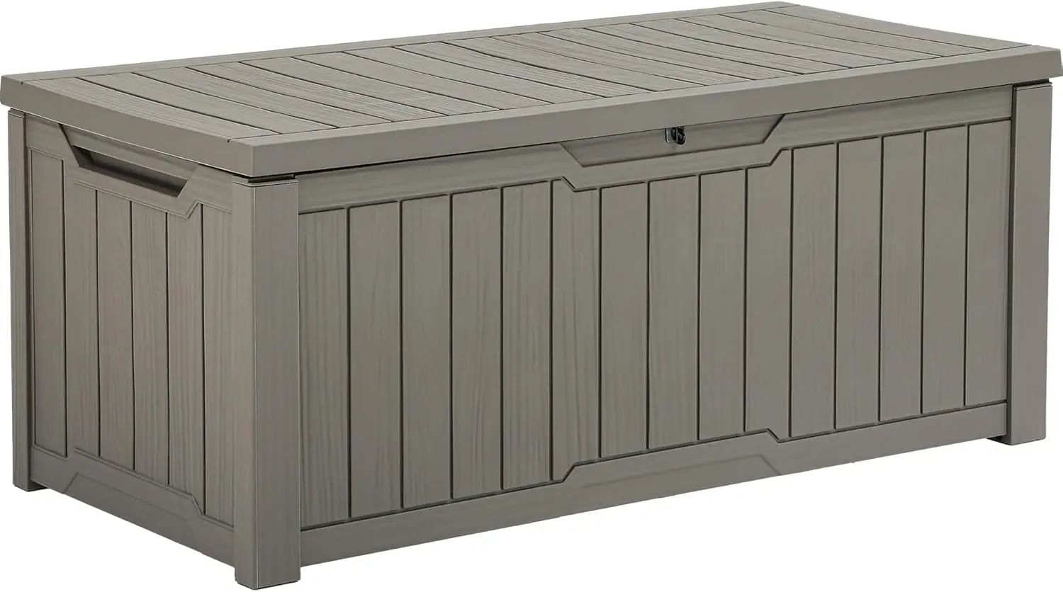 

120 Gallon Resin Deck Box, Weather Resistant Outdoor Storage Box for Patio Cushions, Garden Tools, Pool Supplies, Lockable, Easy