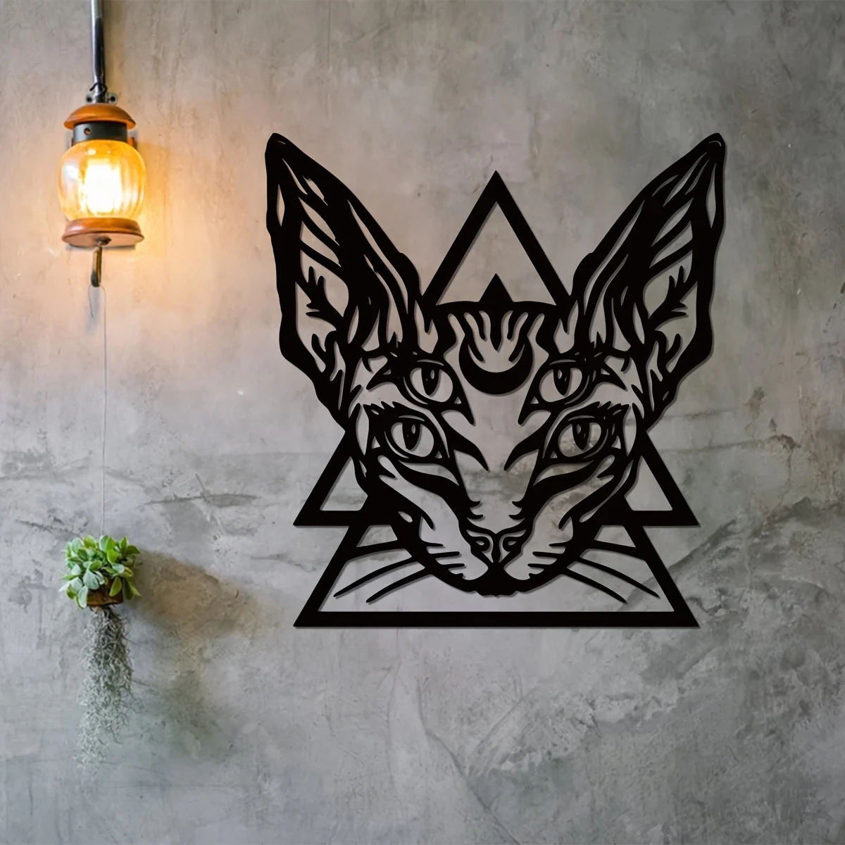 

Sphynx Cat Indoor Decoration, Goth Home Decor, Hairless Cat Metal Wall Art, Gothic Room Decor, Metal Wall Art, Wall Art Gift