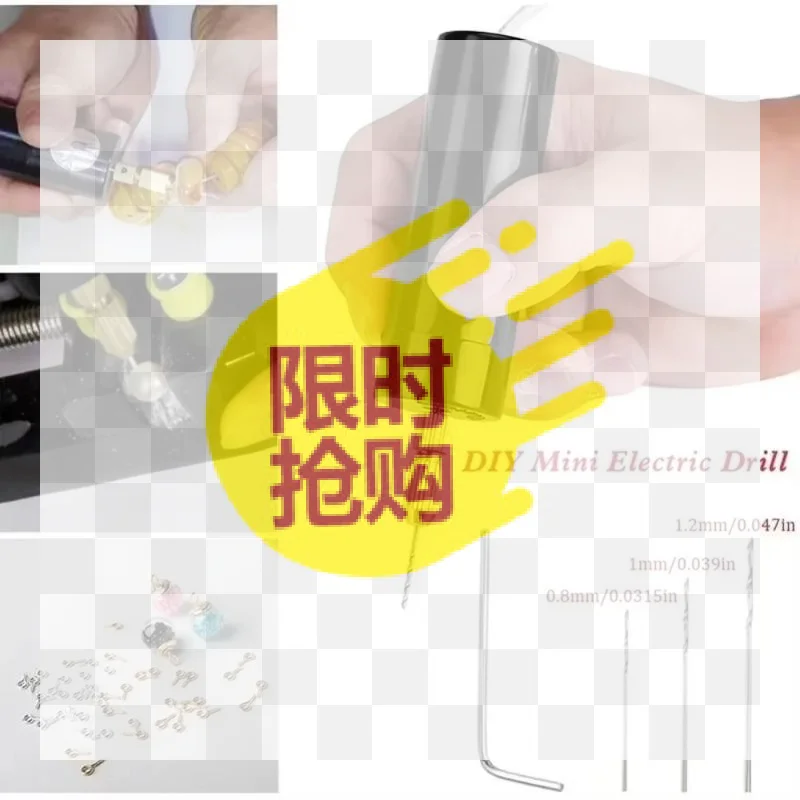 【BA】1 Set Handheld Mini Electric Drill USB DIY Tool For Epoxy Resin Jewelry Making Wood Craft Engraving Pen