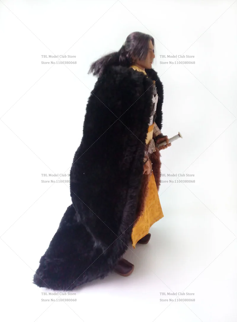 Roupas masculinas em escala 1/6, futuristas militares antigos, espadachim, capa de pelúcia grossa, manto de algodão para figura de ação de 12 polegadas, soldado