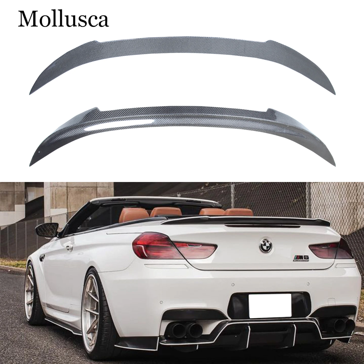 

For BMW 6 Series F12 Convertible 2Door/F12 M6 V Style Carbon fiber Rear Spoiler Trunk wing 2011-2018