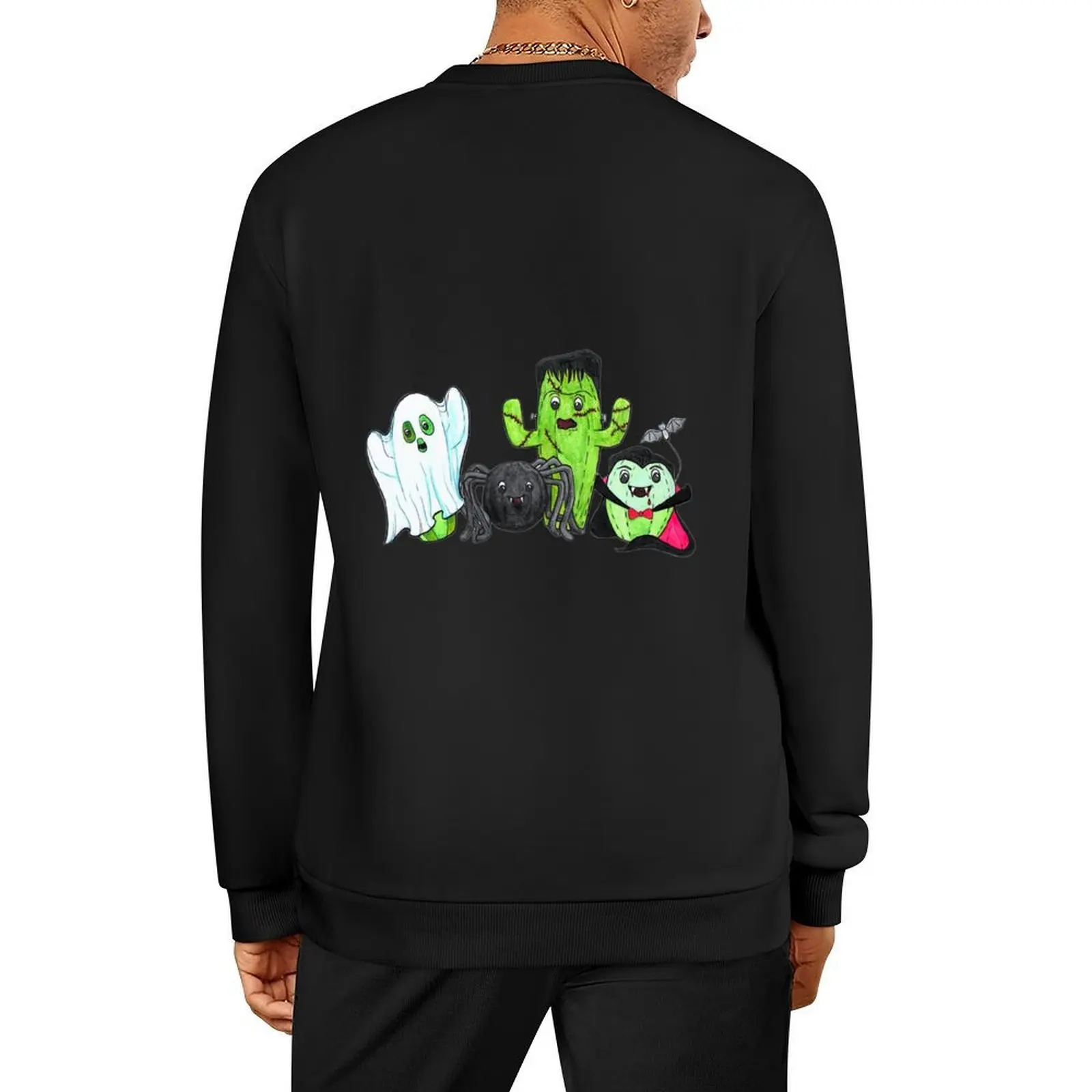 

Halloween Costumed Cacti Pullover blouse anime clothes graphic t shirts men men clothes oversize sweatshirts