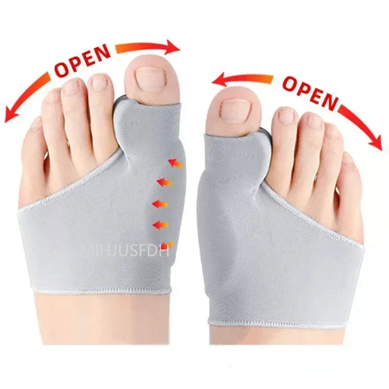 1Pair Toe Separator Hallux Valgus Bunion Corrector Orthotics Feet Bone Thumb Adjuster Correction Pedicure Sock Straightener