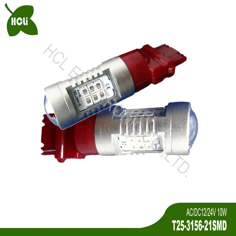 12V 24V 10W T25 3156 3157 P27W P27/7W Car Bulb Led Rear Fog Lamp Turn Signal Brake Parking Reverse Tail Light free shipping 2pcs