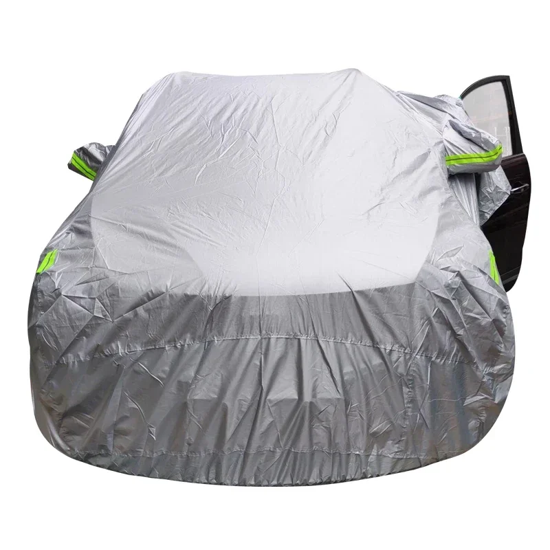 Universal SUV/Sedan Full Car Covers Outdoor Waterproof Sun Rain Snow Protection UV Car Umbrella Silver S-XXL Auto Case Cover