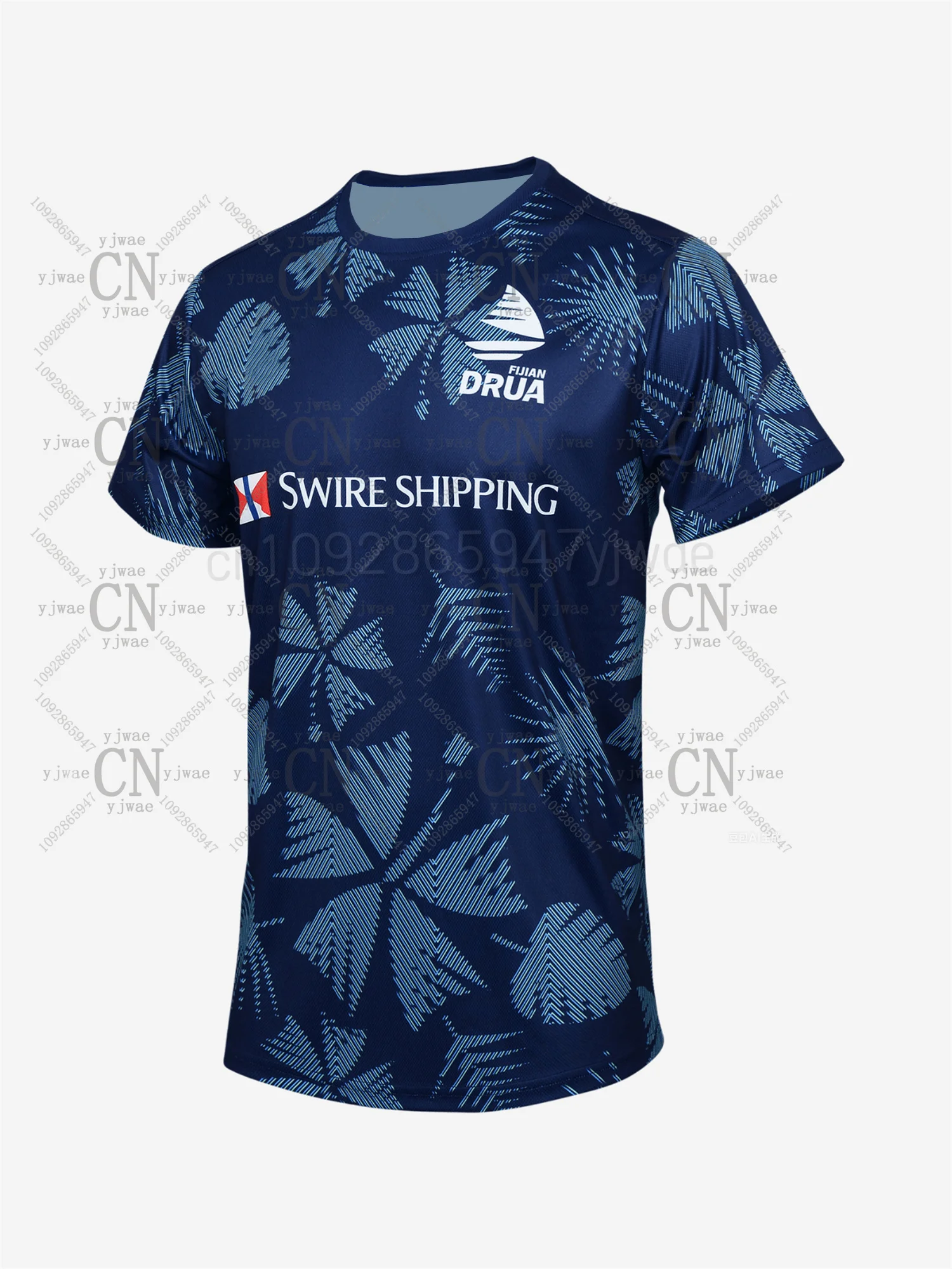 فيجيان دروا جديد الرجال الرجبي قميص تدريب تي شيرت فضفاض سرعة التجفيف رياضية قمصان قصيرة الأكمام اللياقة البدنية الجرافيك تي شيرت