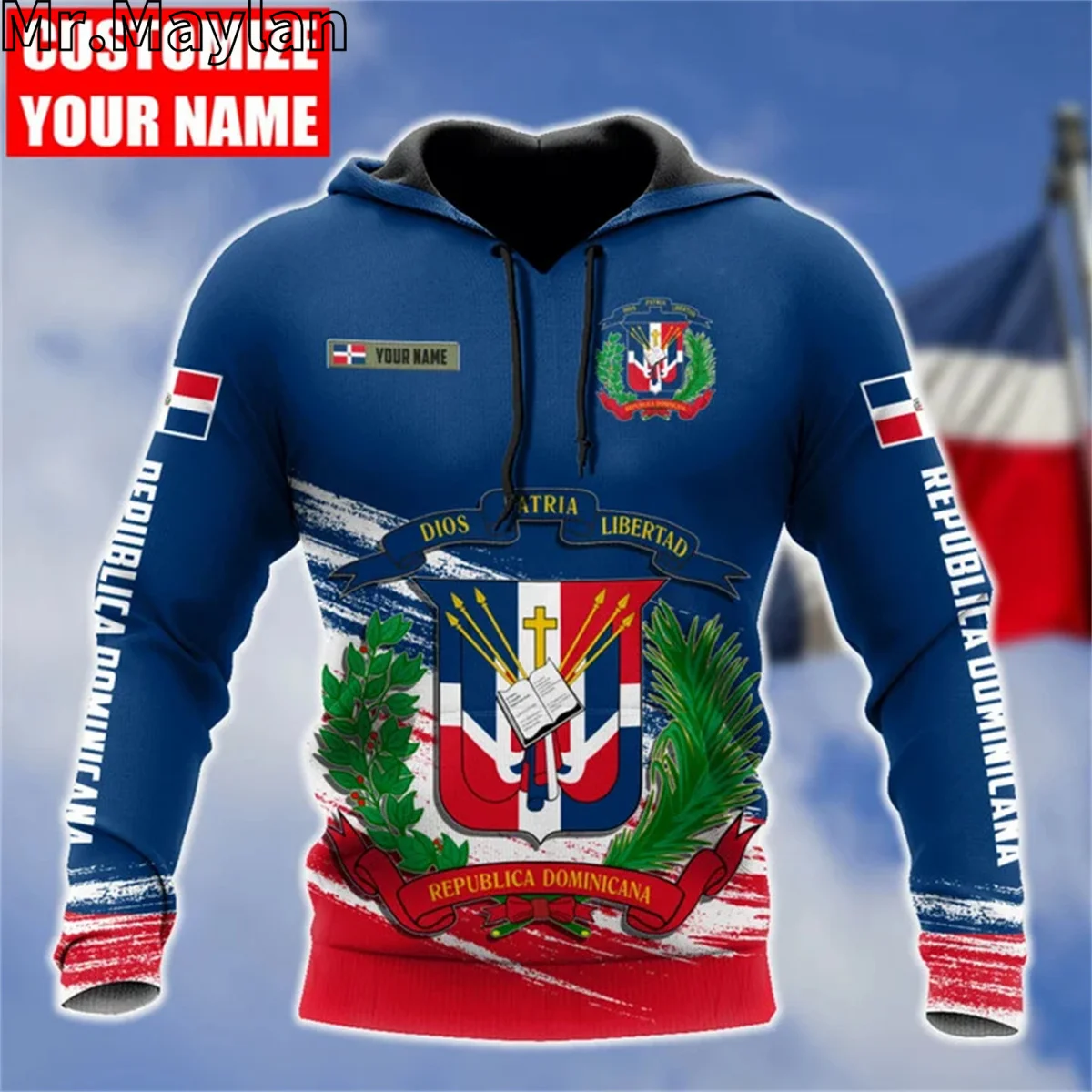 PERSONALIZED DOMINICAN REPUBLIC Flag 3D Jacket Men/women Hoodie Unisex Casual Streetwear Sweatshirts Pullover Sudadera Hombre-83