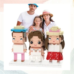 Customized portrait family portrait grain assembly building blocks
