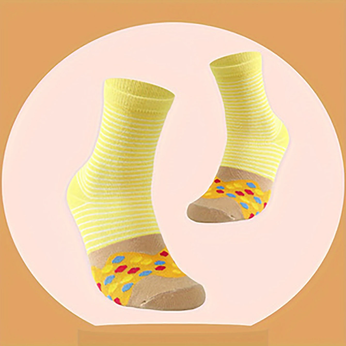 1 pair of fashionable, unique and interesting colorful donut pattern men\'s and women\'s gift socks suitable for all seasons