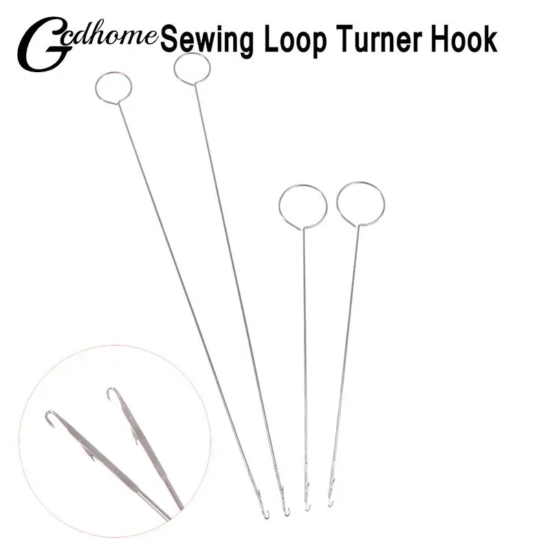 Stainless Steel Sewing Loop Turner Hook For Turning Fabric Tubes Straps Belts Strips For Handmade DIY Home Sewing Tools