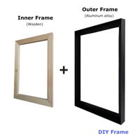 DIY Frame Aluminum Alloy Bars Gold Black White Matel Frame Kit for Canvas Oil Painting Prints Posters Frame Large