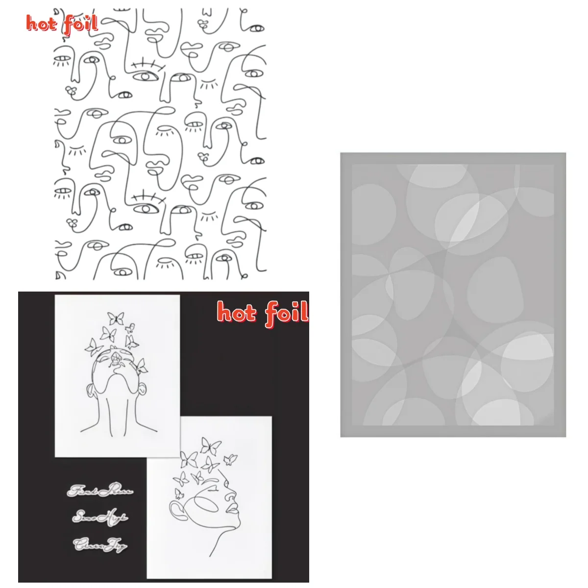 

Perceptual Ambient Aura Metal Cutting Dies Clear Stamps Hot Foil For DIY Scrapbook Craft Decoration Embossing Template Supplies