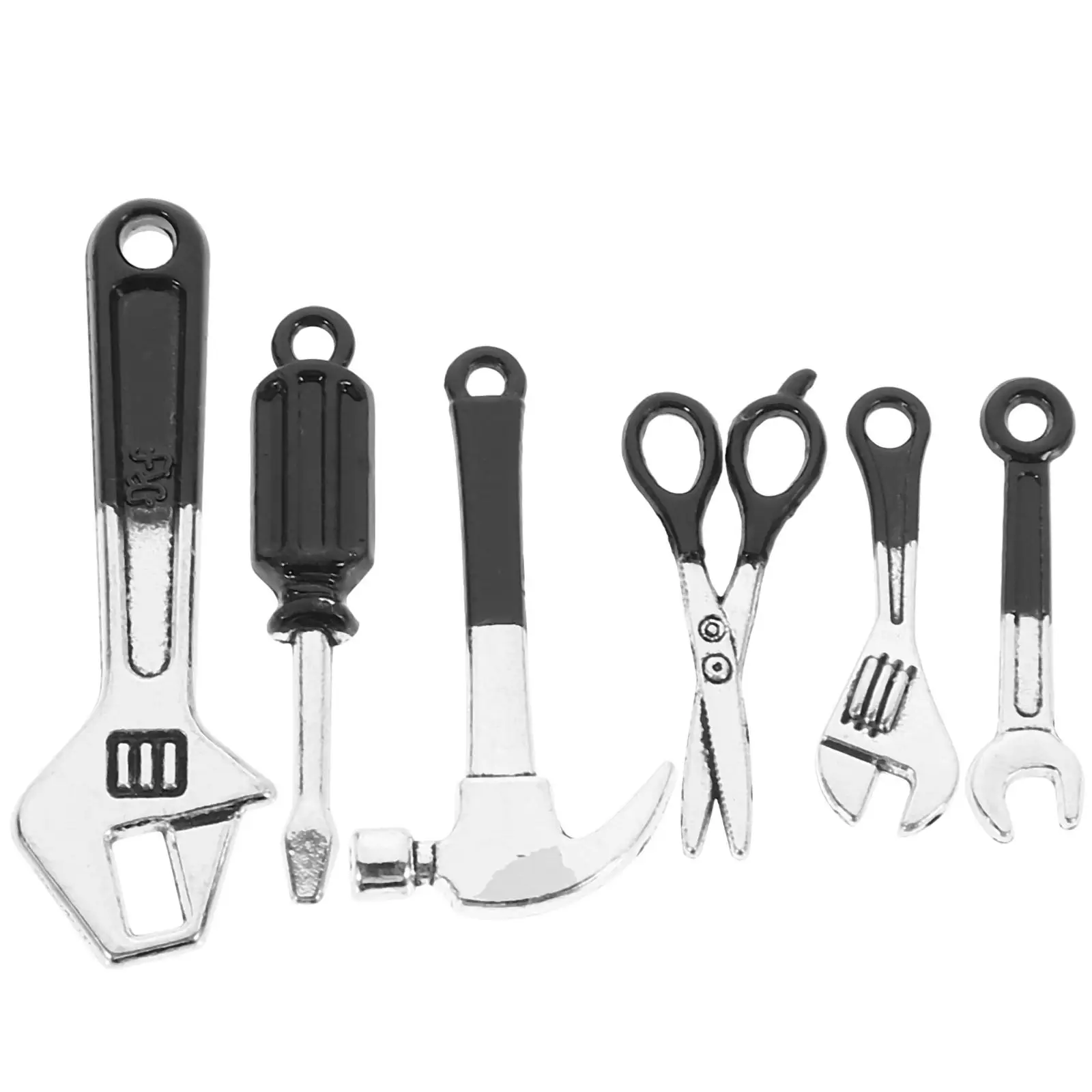 

Miniature Tools Mini Hammer Wrench Black Precise Photography Props Mini House Accessories Set Gifts Toys