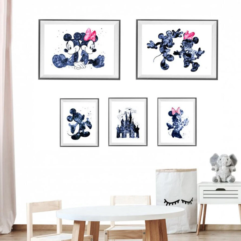 لوحة ماسية لقلعة ديزني سندريلا ، ميكي وميني ، ديكور منزلي تصنعه بنفسك ، صورة فسيفساء لأحجار الراين ، فن منزلي ، أب ، خماسي دي