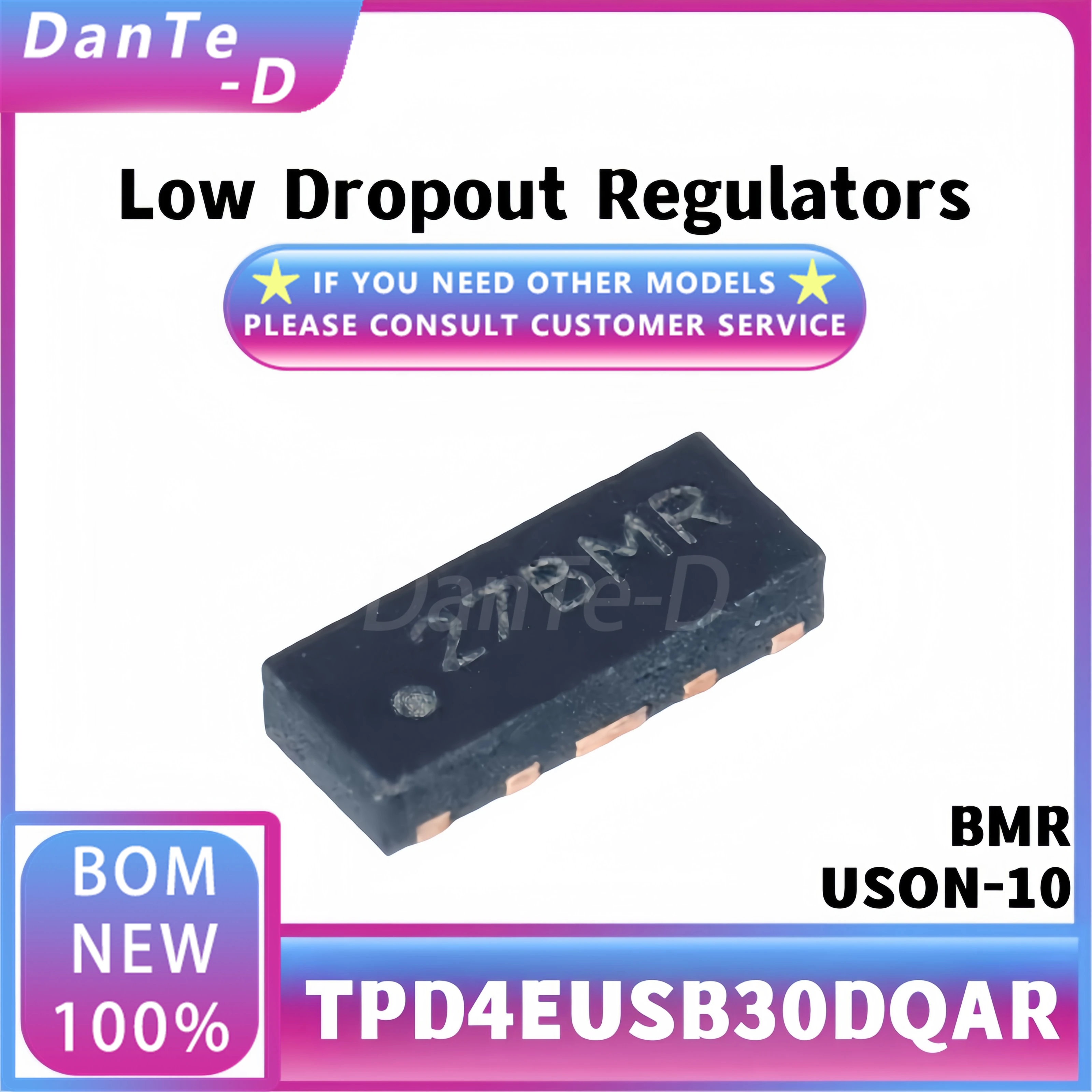 10PCS TPD4EUSB30DQAR Silkscreen BMR ESD protection diode USB3.0 USON-10 original authentic