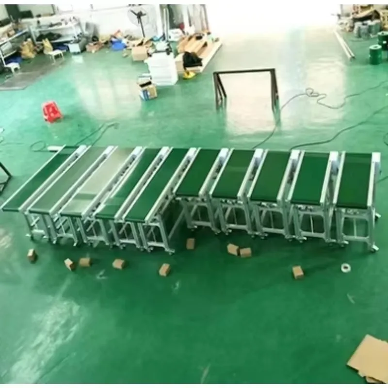 Custom Food-Grade Belt Conveyor System for Goods Transport & Assembly